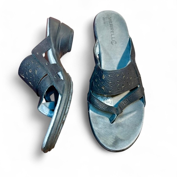 Granola girl Merrell select fresh cushioned thong leather sandals women’s 9 - Picture 1 of 7